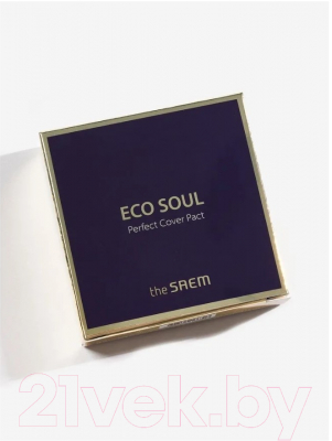 Пудра компактная The Saem Eco Soul Perfect Cover Pact 23 Natural Beige (11г)