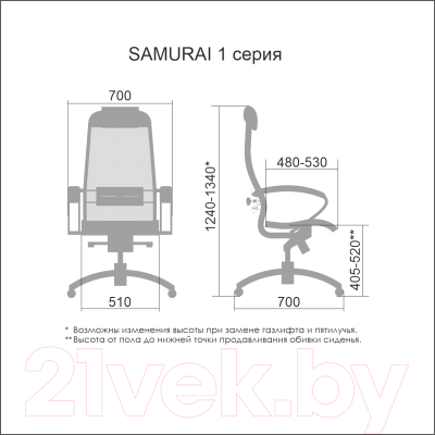 Кресло офисное Metta Samurai S-1.04 (бежевый)
