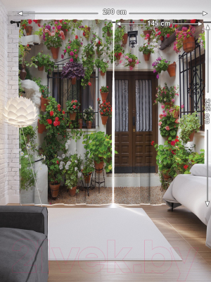 Изображение товара Комплект штор JoyArty Цветочная выставка / p_908