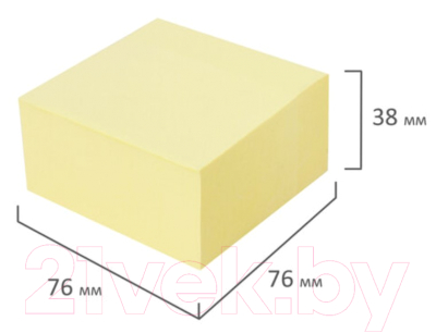 Блок для записей Brauberg Неоновый / 111353 (желтый)