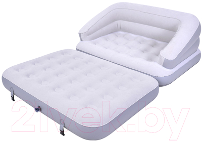 Надувное кресло Jilong 5-in-1 Flocked Sofa Bed / 24002 (198x138x62, светло-серый)