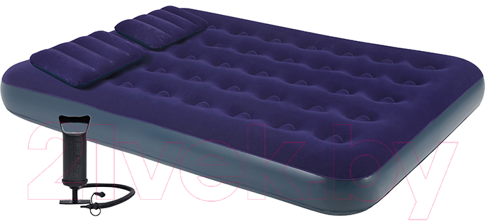Надувная кровать Jilong Flocked With 2 Pillows&Handpump Double / 24032