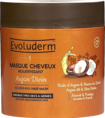 Маска для волос Evoluderm Питательная с аргановым маслом и маслом ши (500мл)