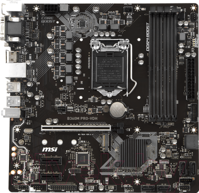 

Материнская плата MSI, B360M PRO-VDH