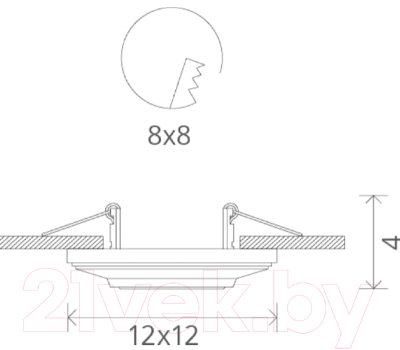 Точечный светильник Arte Lamp Cratere A5307PL-1WH