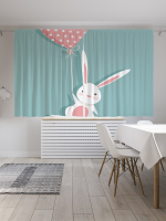 

Шторы, Влюбленный кролик с шариком / p_44099