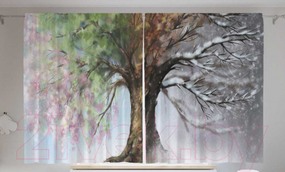 Шторы JoyArty Дерево с четырьмя сезонами / p_6531 (145x180)