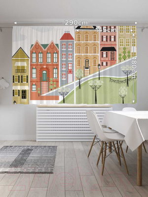 Изображение товара Комплект штор JoyArty Детское воспоминание / p_18027 (145x180)