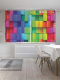 Миниатюра изображения товара Комплект штор JoyArty Радужные блоки / p_20926 (145x180)