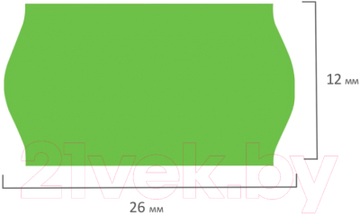 Этикет-лента Brauberg 123579 (зеленый)