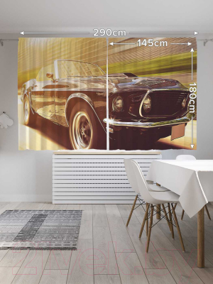 Изображение товара Комплект штор JoyArty Современный автомобиль / p_30055 (145x180)