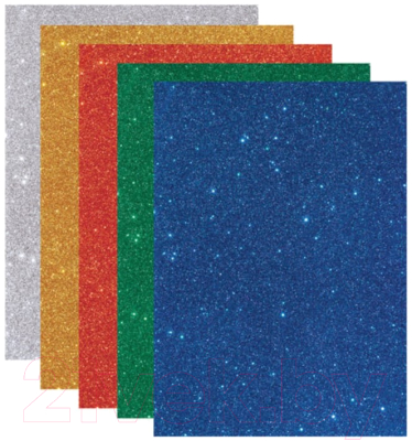 Набор цветного картона Brauberg Суперблестки / 124748 (5л)