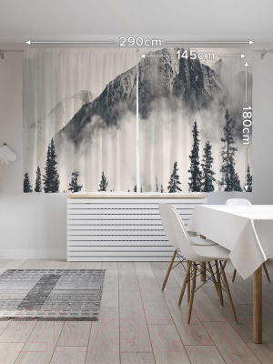 Изображение товара Комплект штор JoyArty Лесная дымка / p_22018 (145x180)