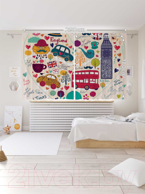 Изображение товара Комплект штор JoyArty С любовью из Лондона / p_9417 (145x180)