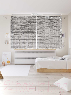 Изображение товара Комплект штор JoyArty Старые кирпичи / p_19764 (145x180)