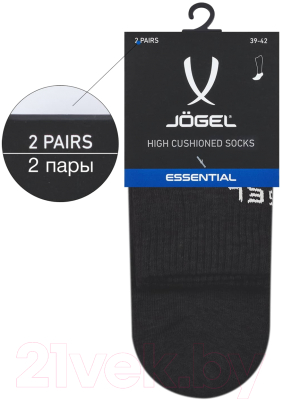 Носки Jogel Essential High Cushioned Socks / JE4SO0421.99 (р-р 43-45, черный)