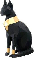 Объемная модель Paperraz Кошка Бастет / PP-2KBA-2BG (черный) - 