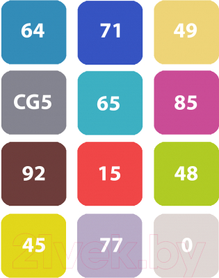 Набор маркеров Проф-Пресс Colorful Tones / МП-7947 (60шт)