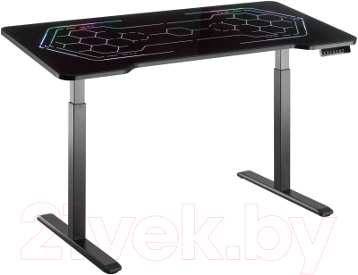 Геймерский стол Ergosmart Gaming Electric Desk (с подсветкой, черный)