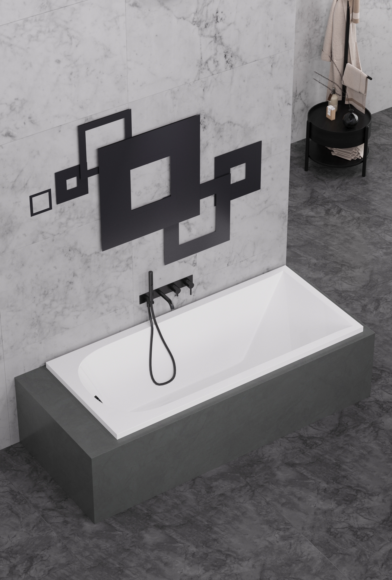 Ванна акриловая Alba Spa Impero 180x80 (2 экрана и ножки) — фото 2