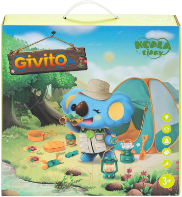 Изображение товара Детская игровая палатка Givito Набор туриста Детская палатка с набором для пикника / G209-013