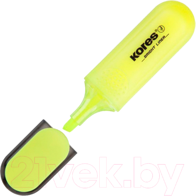 Текстовыделитель Kores Bright Liner / 36101.01 (желтый)