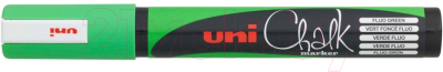 Маркер меловой UNI Mitsubishi Pencil Chalk 1.8-2.5мм / PWE-5M METALLIC GREEN(N) (зеленый)