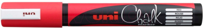 

Маркер меловой UNI Mitsubishi Pencil, Chalk на меловой основе 1.8-2.5мм / PWE-5M METALLIC RED(N)