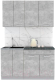 Кухонный гарнитур Интерлиния Мила Лайт 1.4-60 (бетон/бетон/кастилло темный) - 