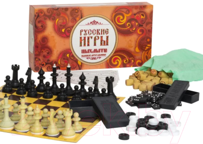 

Набор настольных игр ВладСпортПром, Русские игры 4-в-1 / VL03-001