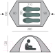 Миниатюра изображения товара Палатка BTrace Vang 3 / T0480 (зеленый/бежевый)