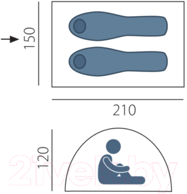 Изображение товара Палатка BTrace Space Arten / T0481 (синий)