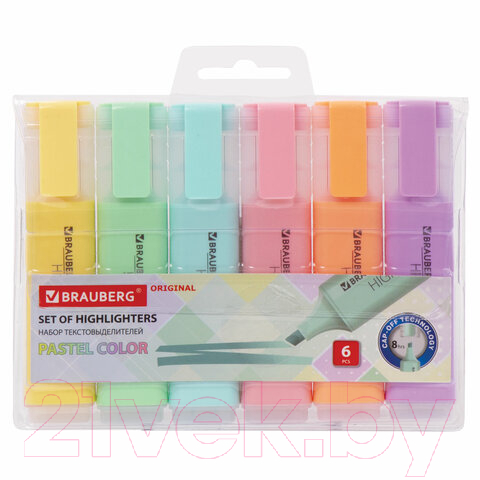 Набор маркеров Brauberg Original Pastel / 151698 (6шт)