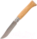 Нож складной Opinel №8 (нержавеющая сталь, дуб) - 