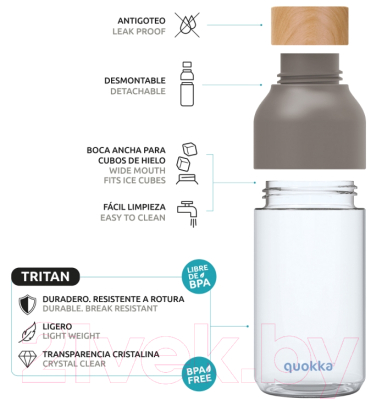Бутылка для воды Quokka Краб / 06915 (720мл)