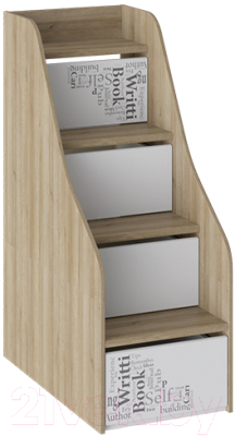 Лестница для кровати ТриЯ Оксфорд ТД-139.11.12 с ящиками (ривьера/белый с рисунком)