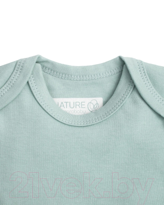 Боди для малышей Amarobaby Nature / AB-OD20-NM2/34-62 (мятный, р.62)