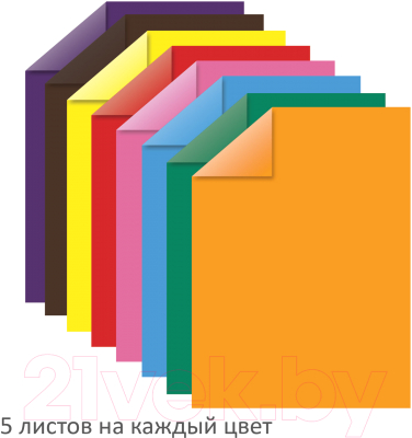 Набор цветной бумаги Юнландия 129890 (40л)