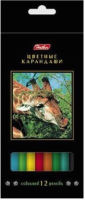 

Набор цветных карандашей Hatber, Дикий мир / BKc-12270