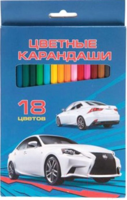 

Набор цветных карандашей Hatber, Ассорти, Автопанорама / BKc-18710