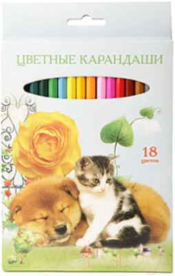 

Набор цветных карандашей Hatber, Ассорти, Мои лучшие друзья / BKc-18720