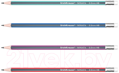 Изображение товара Набор простых карандашей Erich Krause Sonata / 45618 (4шт)