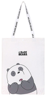 Сумка-шоппер Miniso We Bare Bears / 0330 (белый)