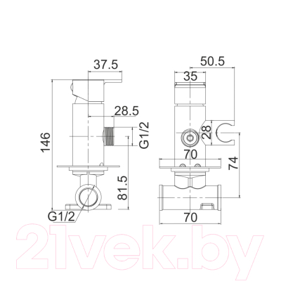 Гигиенический душ Gross Aqua Bidet Evo GA042602MW