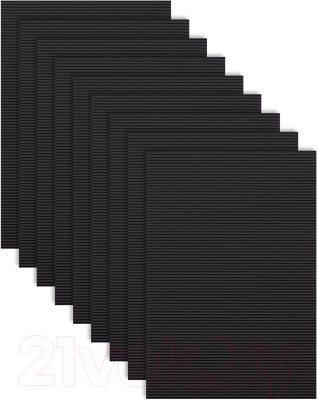 Набор цветной бумаги Остров Сокровищ Гофрированная / 111943 (10л, черный)