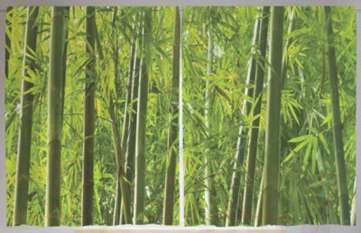 Шторы JoyArty Плотный бамбук / pox_13719 (145x180)