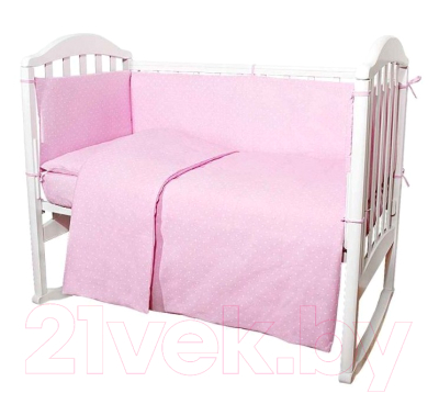 Комплект постельный для малышей Alis Отечественная бязь 3 (розовый) - в комплект входит только простыня, пододеяльник и наволочка