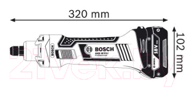 Профессиональная прямая шлифмашина Bosch GGS 18 V-LI Professional (0.601.9B5.303)