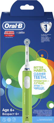 Электрическая зубная щетка Oral-B Junior For Children Aged 6+ Green / D16.513.1