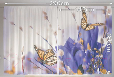 Шторы JoyArty Райские бабочки / pox_4877 (145x180)
